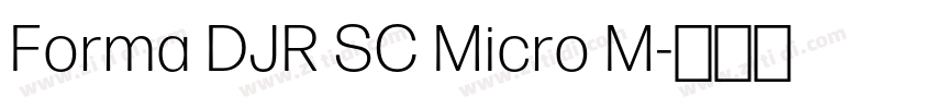 Forma DJR SC Micro M字体转换